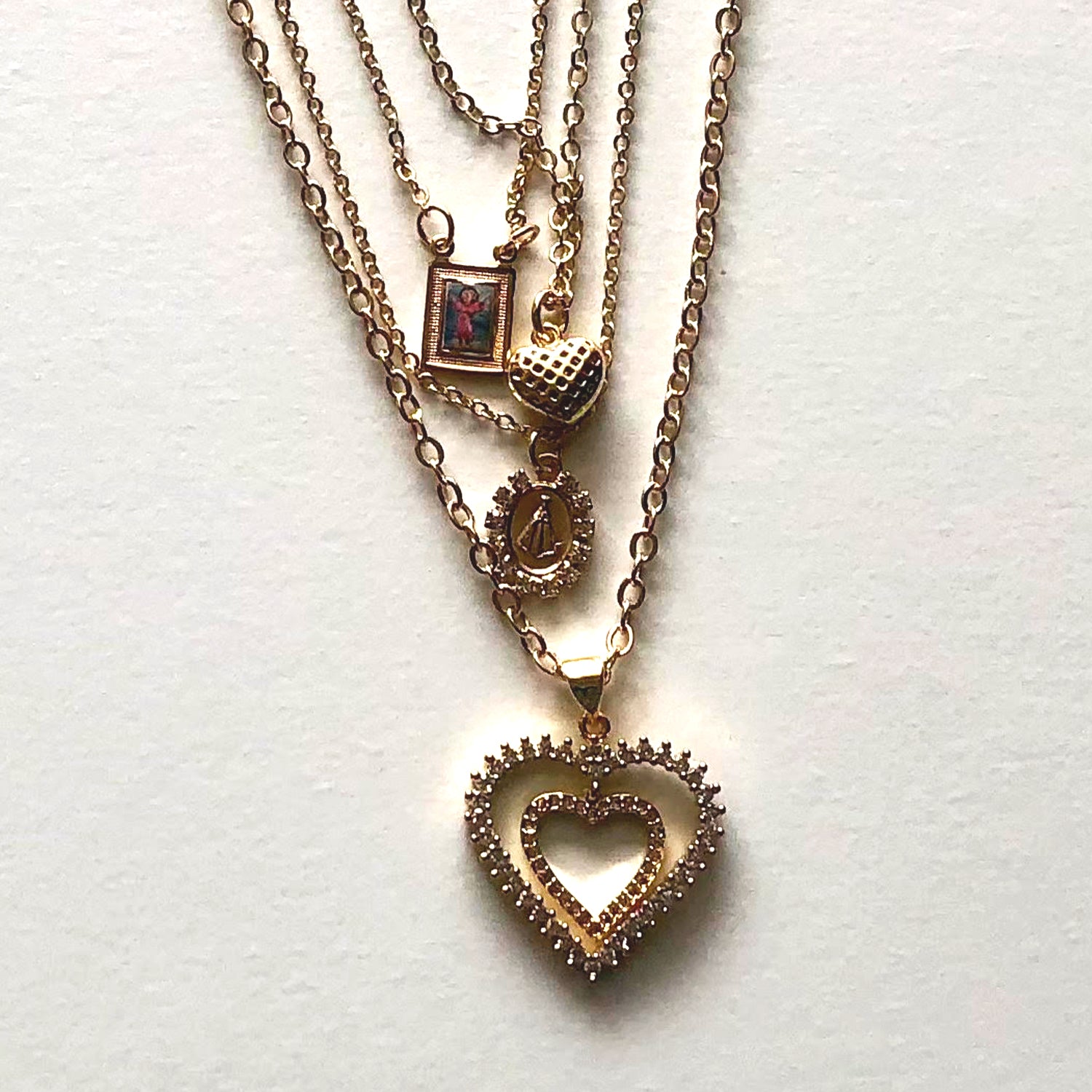 Set of golden necklaces