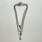 Load image into Gallery viewer, Saint Benedict and silver necklace
