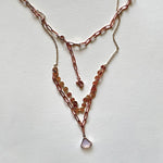 Load image into Gallery viewer, The white stone and rosa gold necklace
