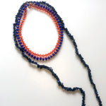 Load image into Gallery viewer, Set of orange and blue crystal necklaces
