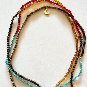 The turquoise and brown necklace