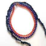 Load image into Gallery viewer, Set of orange and blue crystal necklaces
