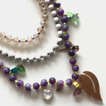 Load image into Gallery viewer, The purple, white and nature necklace

