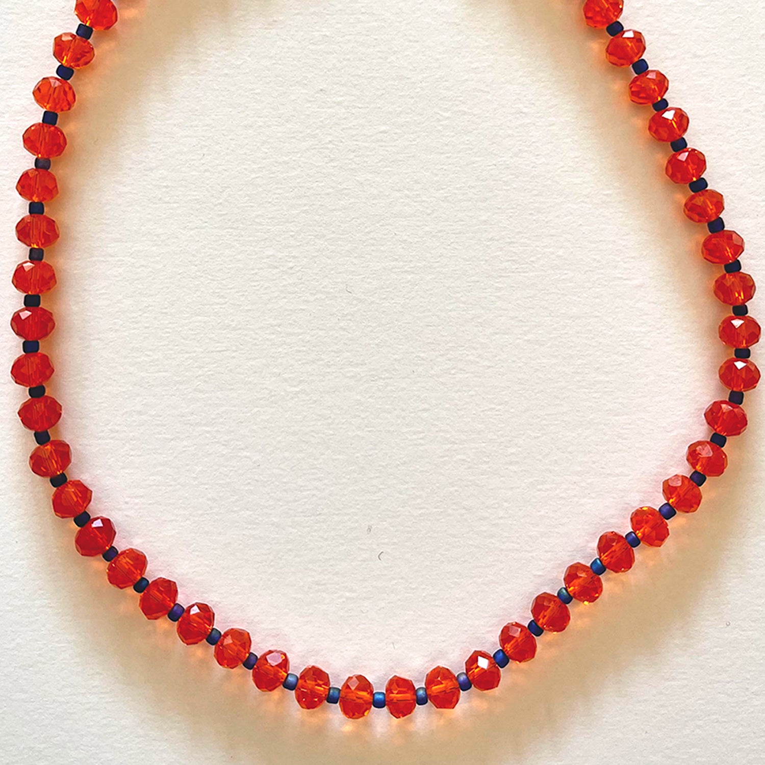 The orange crystals necklace
