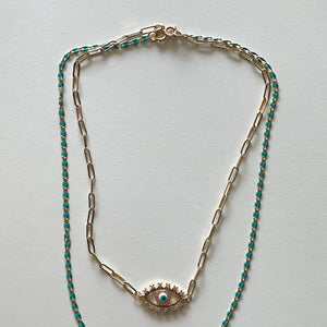 The eye and blue necklace