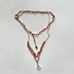 Load image into Gallery viewer, The white stone and rosa gold necklace

